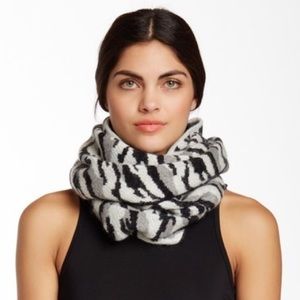 DVF Darrene Wool Circle Scarf with Leather Trim